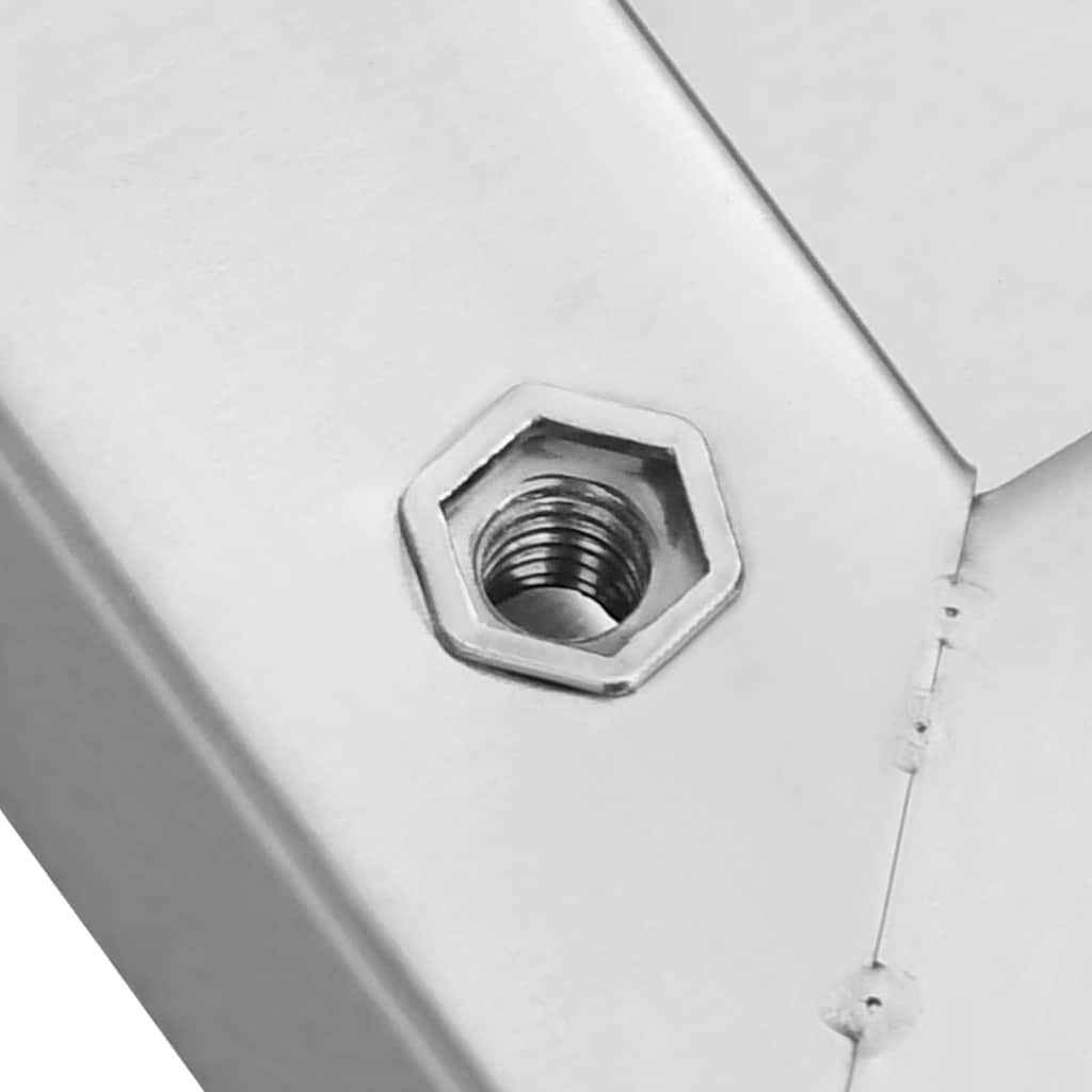 Wandregale 2 Stk. 100x40x3 cm Silbern Edelstahl