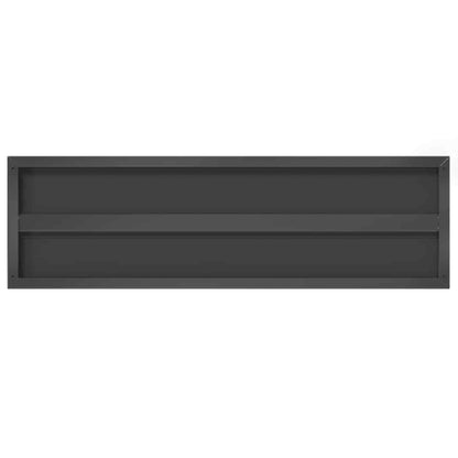 Wandregale 2 Stk. 100x30x3 cm Schwarz Edelstahl