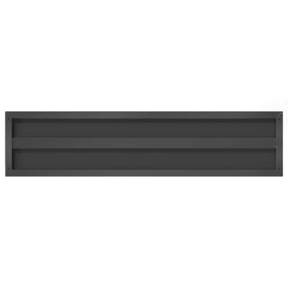 Wandregale 2 Stk. 100x23,5x3 cm Schwarz Edelstahl