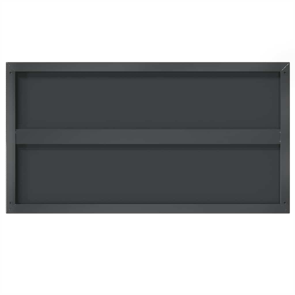 Wandregale 2 Stk. 75x40x3 cm Schwarz Edelstahl