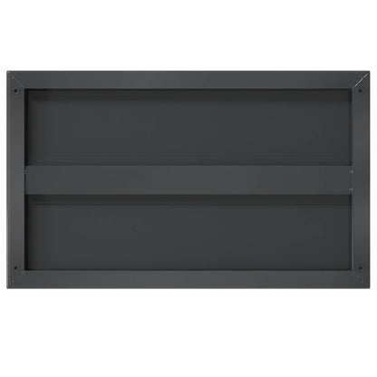 Wandregale 2 Stk. 75x30x3 cm Schwarz Edelstahl