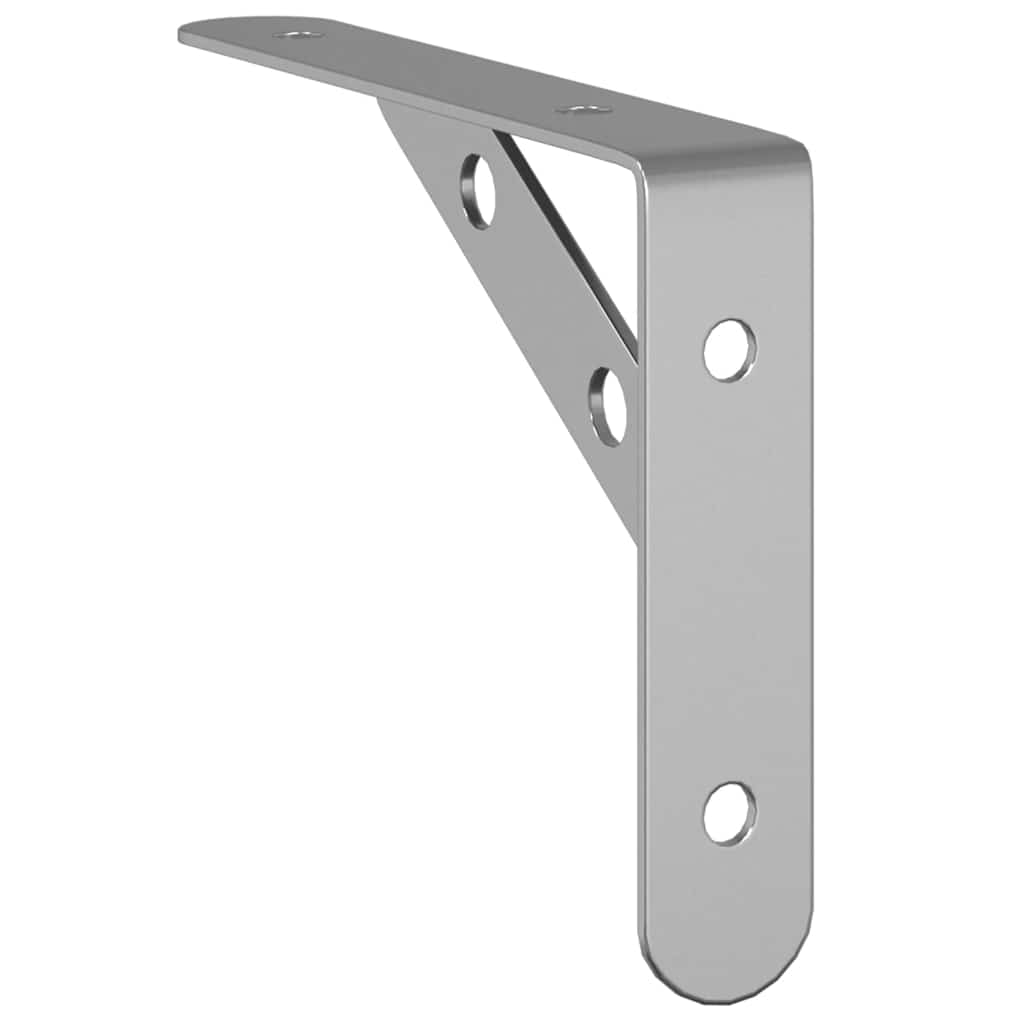 Regalträger 4 Stk. 15x2,5x11,5 cm Silbern Edelstahl