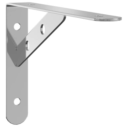 Regalträger 4 Stk. 20x2,5x14 cm Silbern Edelstahl