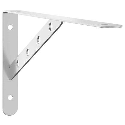 Regalträger 4 Stk. 30x2,5x15,5 cm Silbern Edelstahl