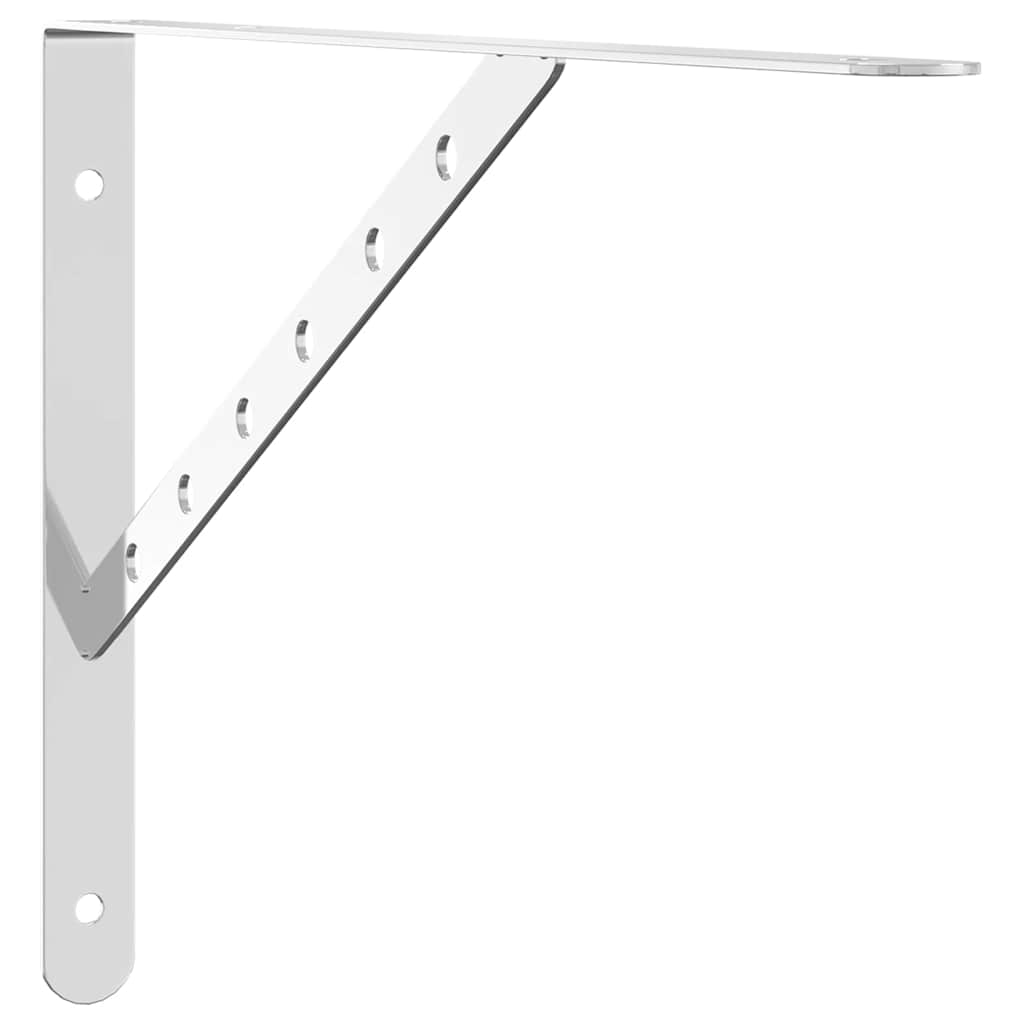 Regalträger 4 Stk. 40x2,5x25 cm Silbern Edelstahl
