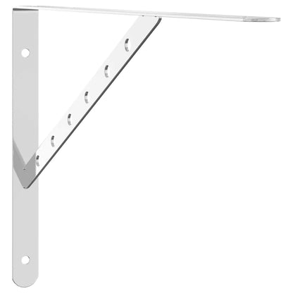 Regalträger 4 Stk. 40x2,5x25 cm Silbern Edelstahl