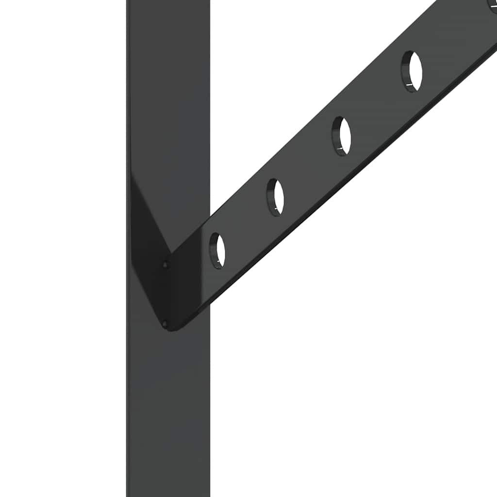 Regalträger 4 Stk. 30x2,5x15,5 cm Schwarz Edelstahl