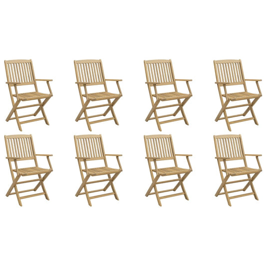 Gartenstühle 8 Stk. Klappbar 54,5x58x90 cm Massivholz Akazie