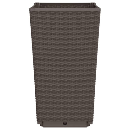 Pflanzkübel 4 Stk. Braun 32,5x32,5x57 cm PP