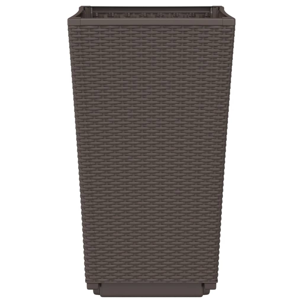 Pflanzkübel 4 Stk. Braun 32,5x32,5x57 cm PP