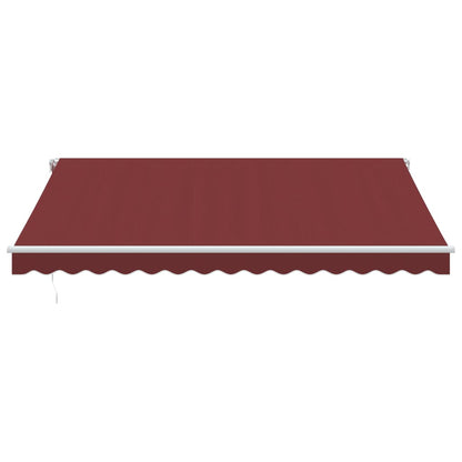 Markise Manuell mit LED Weinrot 400x300 cm
