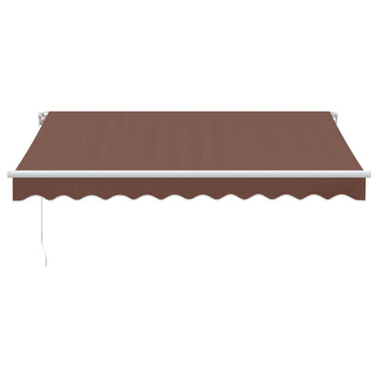 Markise Manuell mit LED Braun 300x250 cm