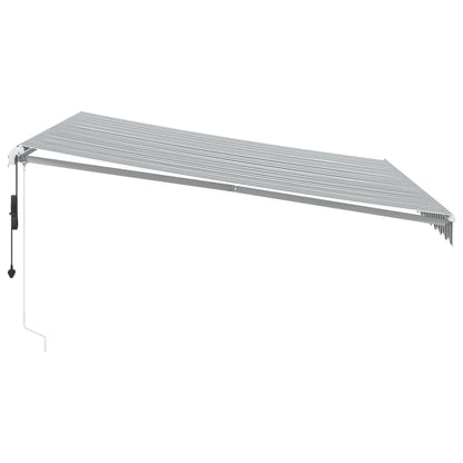 Markise Automatisch Anthrazit & Weiß 400x350 cm