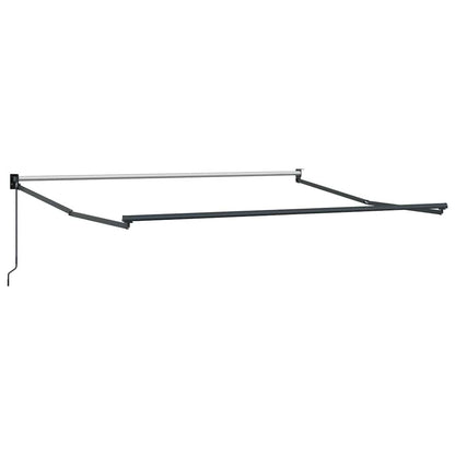Markise Einziehbar Anthrazit und Weiß 3x2,5 m Stoff & Aluminium