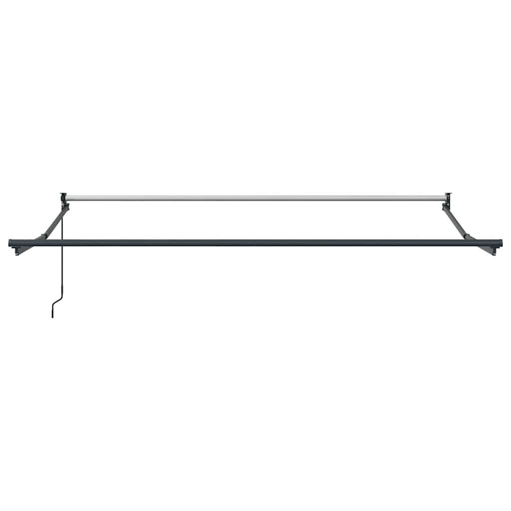 Markise Einziehbar Anthrazit und Weiß 3x2,5 m Stoff & Aluminium