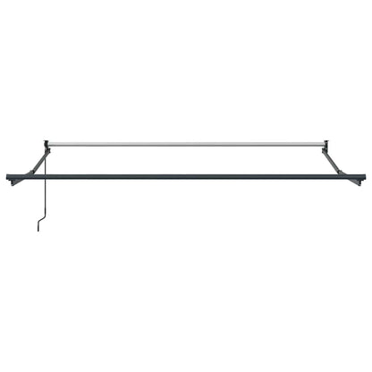 Markise Einziehbar Anthrazit und Weiß 3x2,5 m Stoff & Aluminium