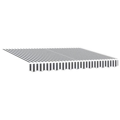 Markise Einziehbar Anthrazit und Weiß 3x2,5 m Stoff & Aluminium