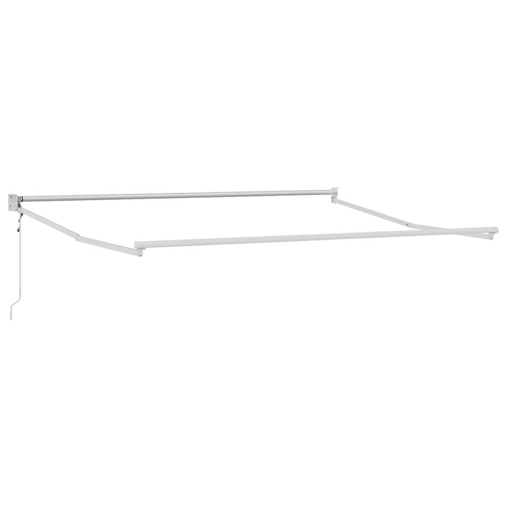 Markise Einziehbar Anthrazit und Weiß 3x2,5 m Stoff & Aluminium