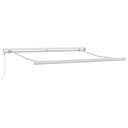 Markise Einziehbar Anthrazit und Weiß 3x2,5 m Stoff & Aluminium