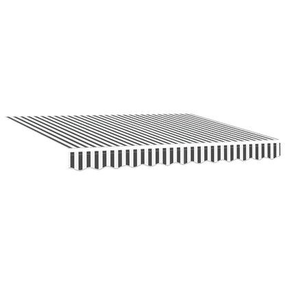 Markise Einziehbar Anthrazit und Weiß 3x2,5 m Stoff & Aluminium
