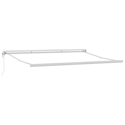 Markise Einziehbar Anthrazit und Weiß 4x3 m Stoff und Aluminium