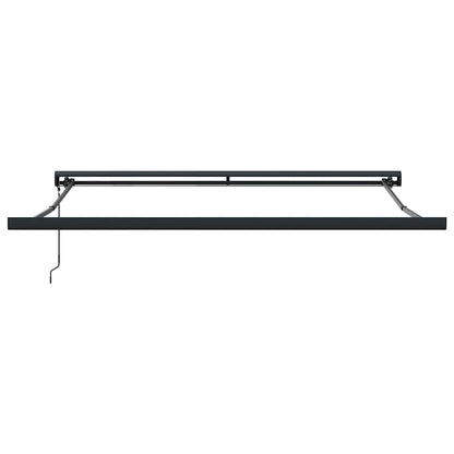 Markise Einziehbar Anthrazit und Weiß 3x2,5 m Stoff & Aluminium