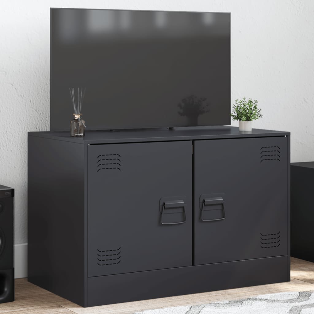 TV-skab Sort 67x39x44 cm Stål