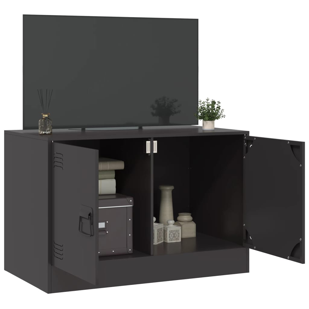 TV-skab Sort 67x39x44 cm Stål