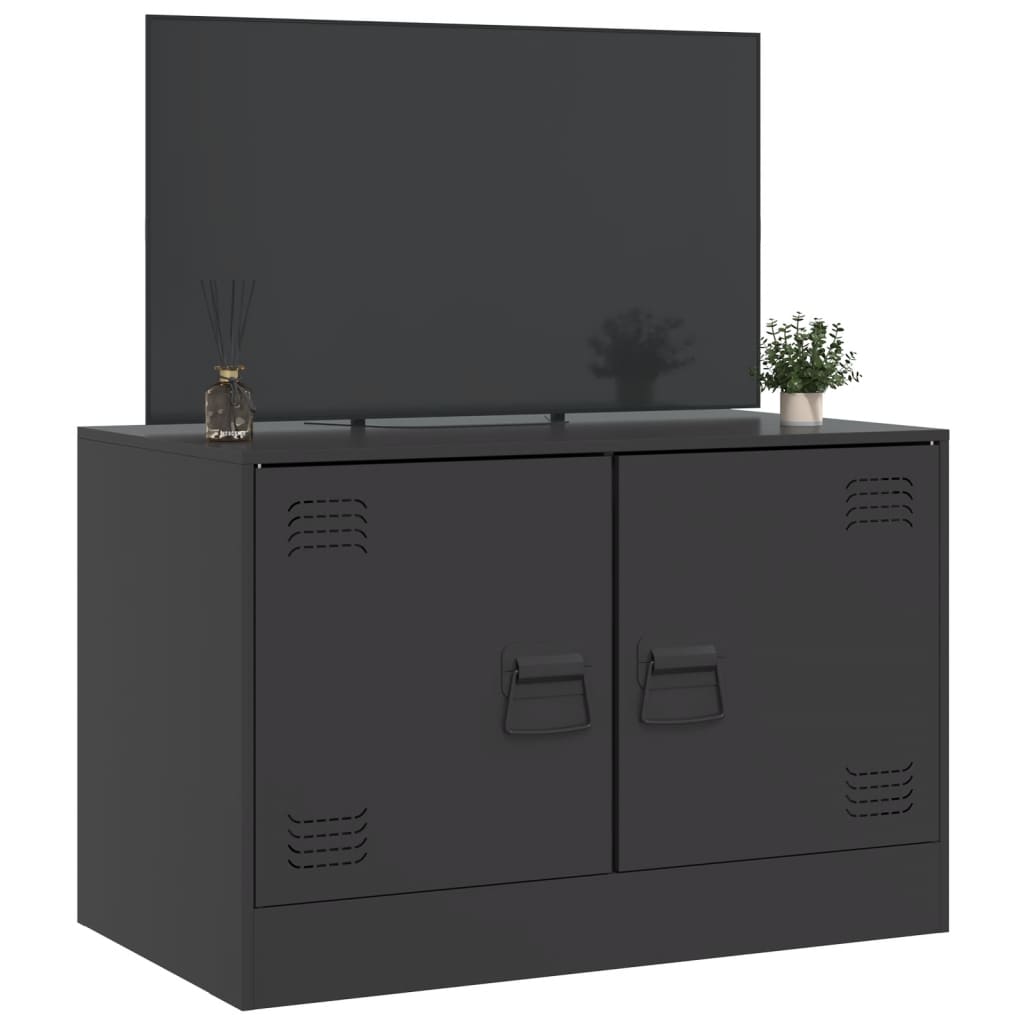 TV-skab Sort 67x39x44 cm Stål