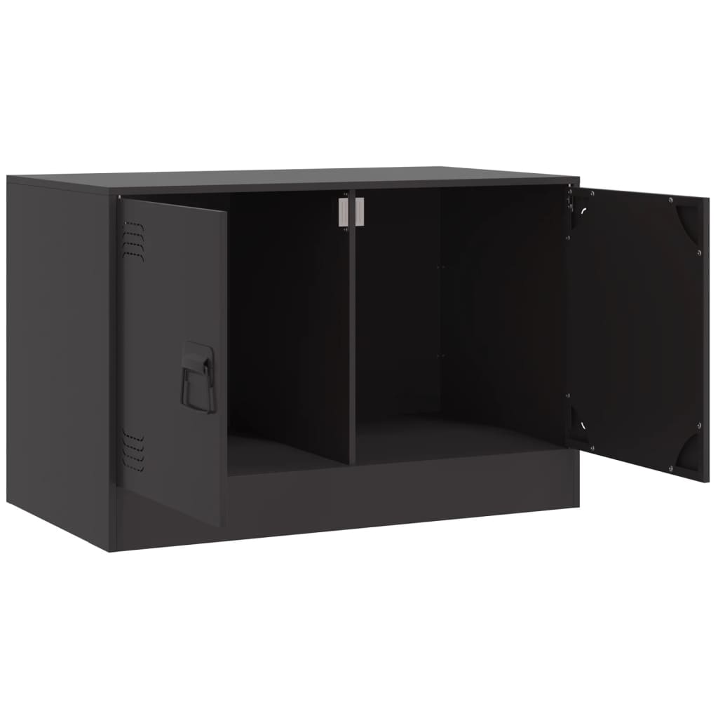 TV-skab Sort 67x39x44 cm Stål