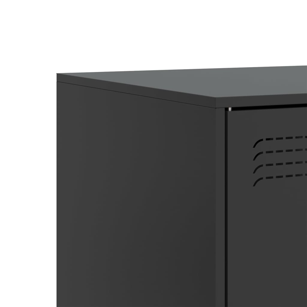 TV-skab Sort 67x39x44 cm Stål