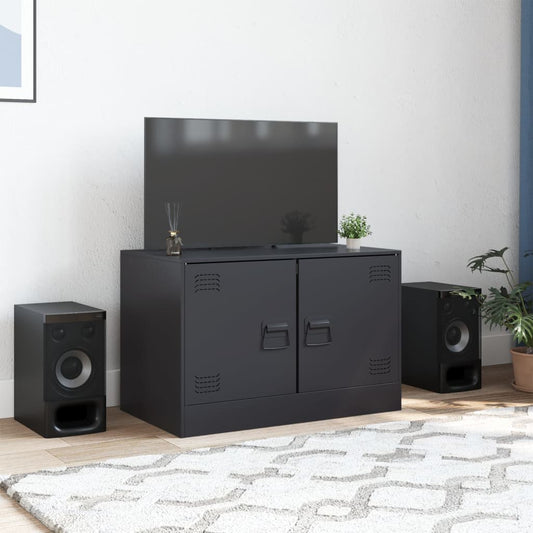 TV-skab Sort 67x39x44 cm Stål