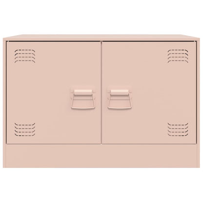 TV-Schränke 2 Stk. Rosa 67x39x44 cm Stahl