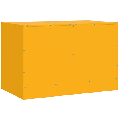 TV-skabe 2 stk Sennepsgul 67x39x44 cm Stål