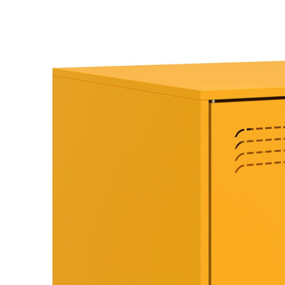 TV-skabe 2 stk Sennepsgul 67x39x44 cm Stål