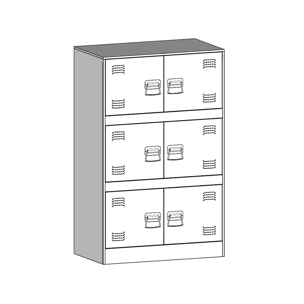 Sideboard Rosa 67x39x107 cm Stahl