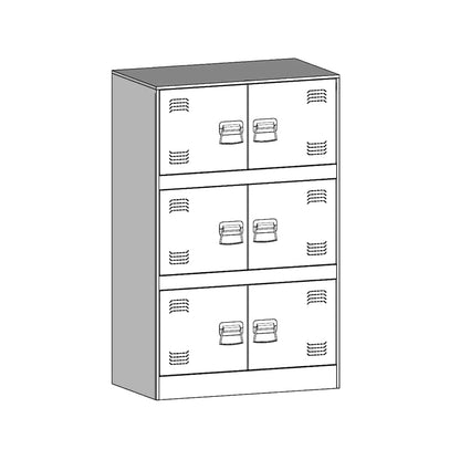 Sideboard Rosa 67x39x107 cm Stahl