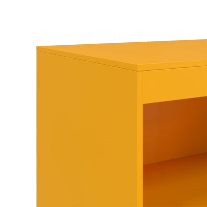 Skænk sennepsgul 67x39x107 cm stål