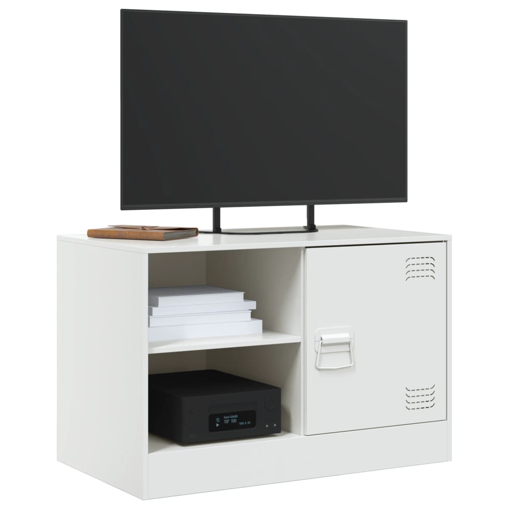 TV Skabe 2 stk Hvid 67x39x44 cm Stål