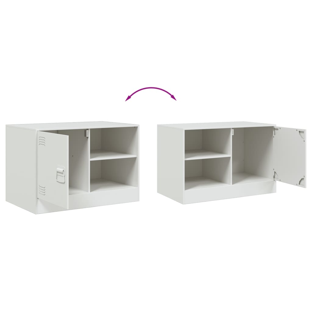 TV Skabe 2 stk Hvid 67x39x44 cm Stål