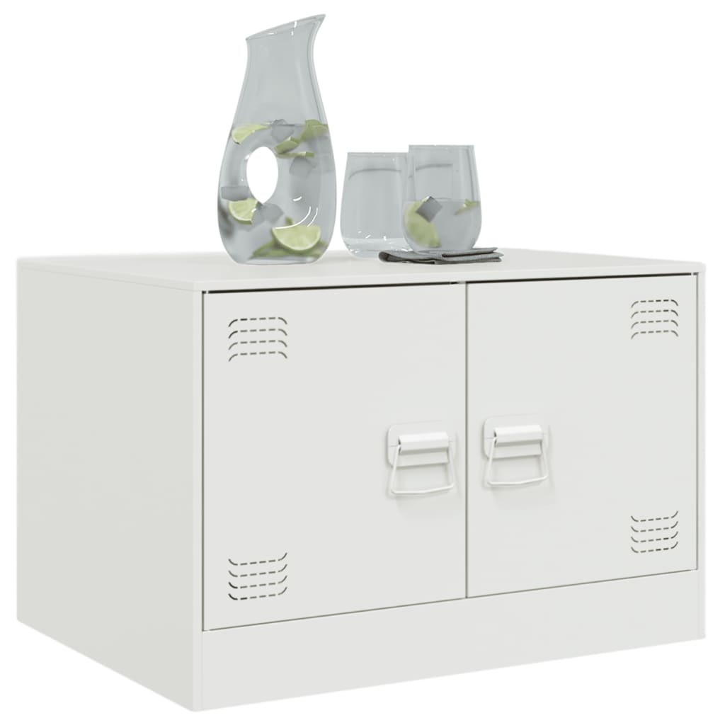 Sofabord Hvid 67x50x44 cm Stål