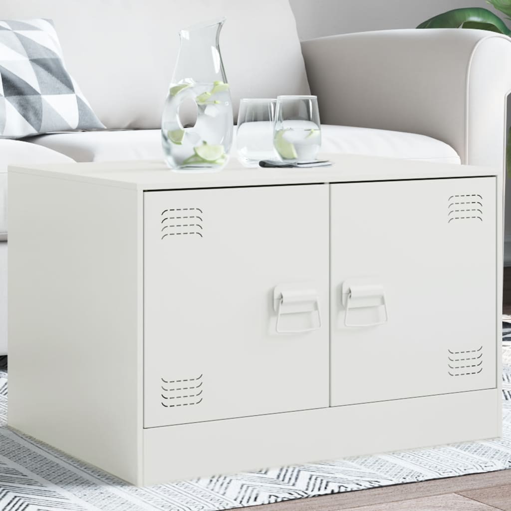 Sofabord Hvid 67x50x44 cm Stål