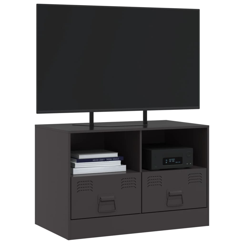 TV-skab Sort 67x39x44 cm Stål