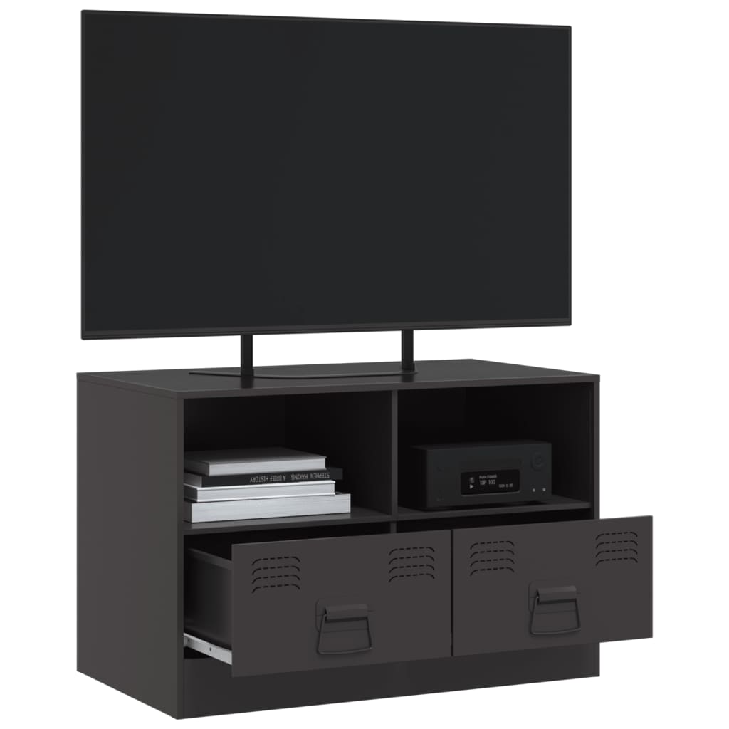 TV-skab Sort 67x39x44 cm Stål
