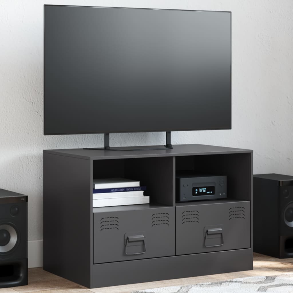 TV-skab Sort 67x39x44 cm Stål