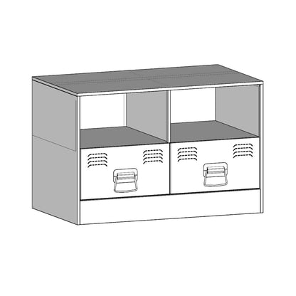TV-Schrank Rosa 67x39x44 cm Stahl