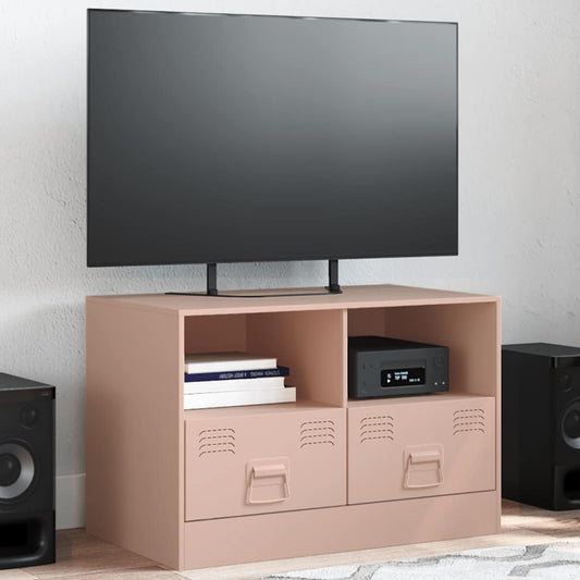 TV-Schrank Rosa 67x39x44 cm Stahl