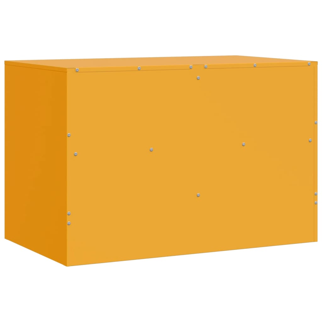 TV-skabe 2 stk Sennepsgul 67x39x44 cm Stål