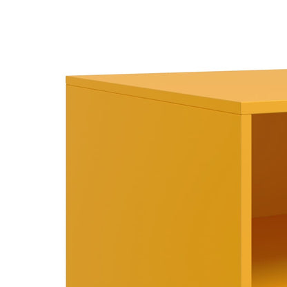 TV-skabe 2 stk Sennepsgul 67x39x44 cm Stål