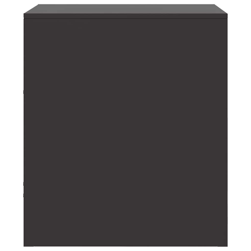 Nachttisch Schwarz 34,5x39x44 cm Stahl